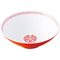 エンテック 中華丼(丸形) 白/赤 FC73256-CA-11