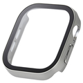エレコム Apple Watch Series 10(46mm)用フルカバーケース プレミアムガラス/高透明/防水 シルバー AW-24AFCGESV