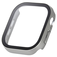 エレコム Apple Watch Series 10(46mm)用フルカバーケース プレミアムガラス/高透明/防水 シルバー AW-24AFCGESV