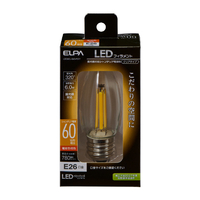 エルパ LED電球 E26口金 全光束780lm(6．0Wシャンデリア球タイプ) 電球色相当 LDC6CL-G/D-F377