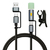 ラスタバナナ Type-C to Type-C + C to A変換 + LEDアダプタ付きケーブル 1．2m ブラック R12CACCLED3A01BK-イメージ1