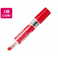 ぺんてる ホワイトボードマーカー ノックル 太字 平芯 赤 10本 FCF482N-EMWL6W-B10