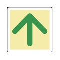 緑十字/蓄光式避難誘導ステッカー標識 ↑矢印 蓄光B FC400VD-8148731