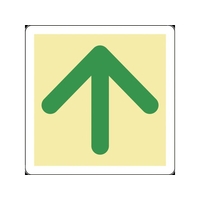 緑十字/蓄光式避難誘導ステッカー標識 ↑矢印 蓄光B FC400VD-8148731