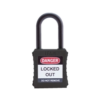 IFAM/ロックアウト用南京錠 ナイロン製シャックル 黒 0 44880 FC435VC-3860952