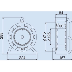 エスコ AC125V/15A/10m コードリール(温度センサー) FCJ419M-EA815BK-10EA-イメージ4