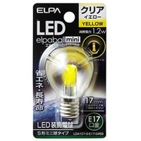 エルパ LED電球 E17口金 1．2W装飾電球 S形ミニ球タイプ 黄色 elpaball mini LDA1CY-G-E17-G459