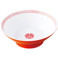 エンテック 中華丼(小) 白/赤 FC73258-CA-13