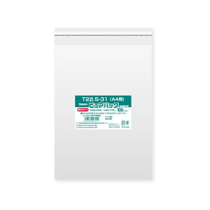 スワン OPP袋 ピュアパック 04T 22.5-31 A4用 100枚 FC853SA-006798495-イメージ1