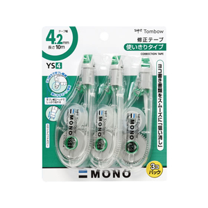 トンボ鉛筆 修正テープモノYS4.2mm 3個パック F806061-KCA-325-イメージ1