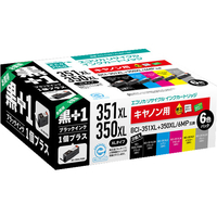 エコリカ キャノン用リサイクルインクカートリッジBCI-351XL+350XL F013458-ECI-C351XL6P+BK