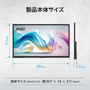 MSI PRO MP165 E6 黒 PRO-MP165-E6-イメージ11