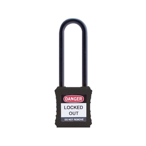 IFAM/ロックアウト用南京錠 ナイロン製シャックル ツル長 黒 0 44886 FC436VC-3860973-イメージ1