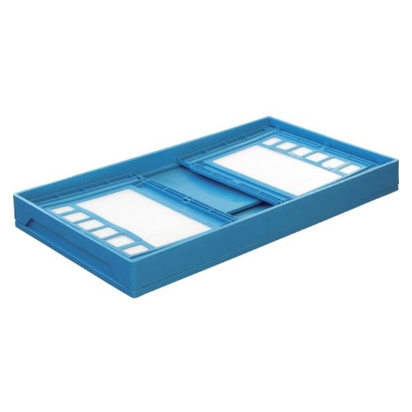 国盛化学 KUNIMORI/プラスチック折畳み コンテナ パタコン N-150 ブルー FC476HH-7605340 mm 外形寸法 有効内寸