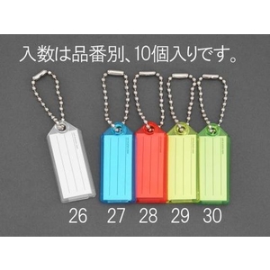 エスコ FCZ1507-EA956VL-30 ネームタグ グリーン 24×57mm 10個