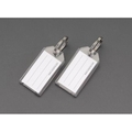 エスコ ネームタグ クリアー 2個 30×57mm FCZ1508-EA956VL-40