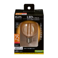 エルパ LED電球 E17口金 全光束240lm(2．1W ミニボール電球形)キャンドル色 LDG2CC-G-E17-F602