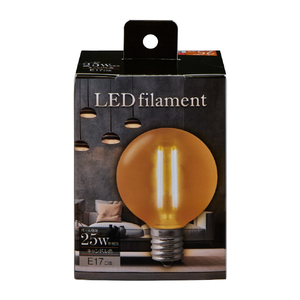 エルパ LED電球 E17口金 全光束240lm(2．1W ミニボール電球形)キャンドル色 LDG2CC-G-E17-F602-イメージ2