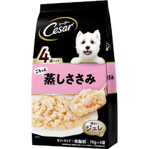 マースジャパンリミテッド シーザー ごろっと蒸しささみ(70g×4袋) ｼ-ｻﾞ-ﾑｼｻｻﾐ70GX4-イメージ1