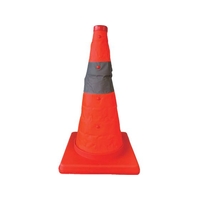 ミズケイ 伸縮発光式三角コーン「テラス」45cm オレンジ 8201046 FC600XL-5242313