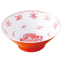 エンテック 中華丼 新竜模様 白/赤 FC73260-CA-18