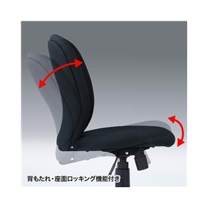 サンワサプライ OAチェア（ブラック） ブラック SNC-T148BK-イメージ2