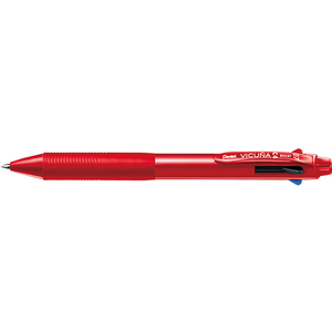 ぺんてる ビクーニャ 4色ボールペン 0.7mm レッド軸 F886436-BXC47B-イメージ1