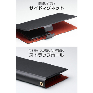 エレコム 手帳型マルチスマホケース/薄型/Sサイズ ブラック P-06PLFUBK-イメージ9
