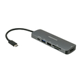 グリーンハウス USB Type-C ドッキングステーション シルバー GH-MHC6A-SV
