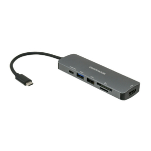 グリーンハウス USB Type-C ドッキングステーション シルバー GH-MHC6A-SV グリーンハウス USB Type-C ドッキングステーション シルバー GH-MHC6A-SV
