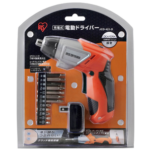 アイリスオーヤマ 充電式電動ドライバー オレンジ JCD421D-イメージ5