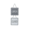 タカ印 営業表示板 アクリル灰 OPEN FCE121Z-37-6100