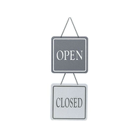 タカ印 営業表示板 アクリル灰 OPEN FCE121Z-37-6100