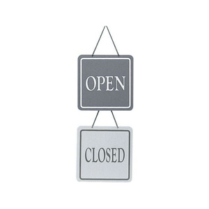 タカ印 営業表示板 アクリル灰 OPEN FCE121Z-37-6100-イメージ1