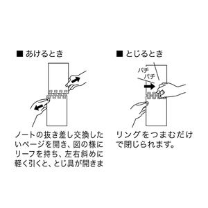 リヒトラブ ツイストノート(メモサイズ)専用リーフ 5mm方眼罫 40枚 F863610-N-1660S-イメージ2