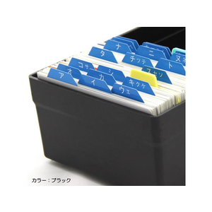 ライオン事務器 名刺整理箱 800枚用 No.100 黒 F417436-160-58No.100-イメージ4