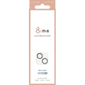 エレコム iPhone 15/15 Plus用カメラレンズカバー/ガラス/&me/グリッター仕様 シルバー PM-A23AFLLP1SVG