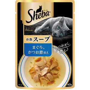 マースジャパンリミテッド シーバ アミューズ お魚スープ まぐろ、かつお節添え(40g) SAMｻｶﾅﾉｽ-ﾌﾟﾏｸﾞﾛｶﾂｵ40G-イメージ1
