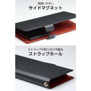 エレコム 手帳型マルチスマホケース/薄型/Lサイズ ブラック P-07PLFUBK-イメージ9