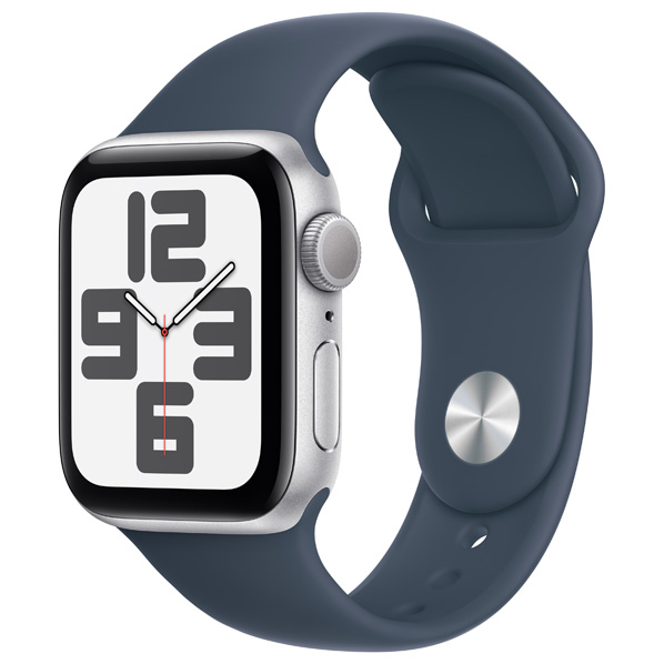 Apple Apple Watch SE(GPSモデル)- 40mm シルバーアルミニウムケースとストームブルースポーツバンド - S/M MRE13J/A Watch Apple SE GPSモデル 第2世代 40mm の使用条件には GPS Cellularモデル