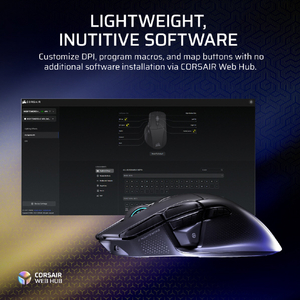 コルセア CORSAIR NIGHTSWORD v2 WIRELESS SD Stream Deck ゲーミングマウス ブラック CHR-931E010-WW-イメージ19