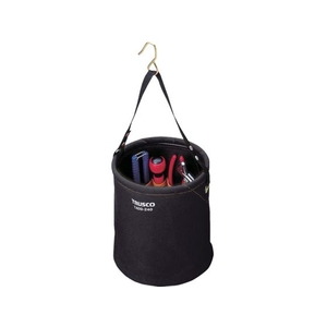 トラスコ中山 アタッチメント付電工バケツ Φ240×240 黒 FC943DS-4499271-イメージ1