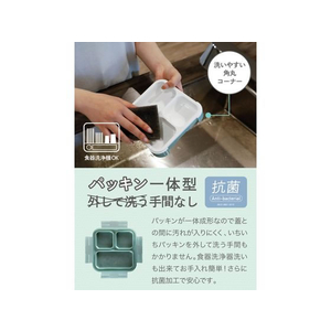 シービージャパン 薄型弁当箱 抗菌フードマン500 グリーン FC279NM-イメージ6