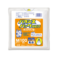 オルディ バランスパック 手提げ 乳白 M 35号 0.013mm厚 100枚 FC78970-BP-NTPM-100