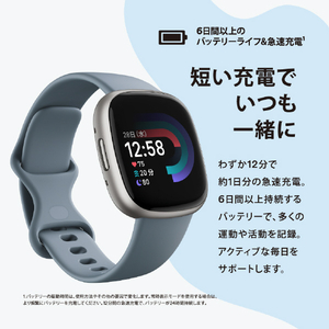 Fitbit スマートウォッチ L/Sサイズ Versa 4 Black/Graphite FB523BKBK-FRCJK-イメージ7