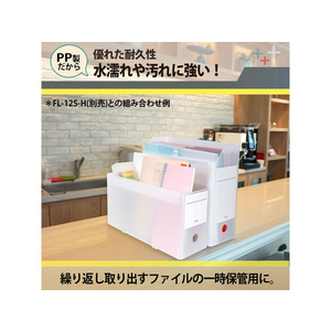 プラス PPボックスファイル+ A4E クリアーホワイト FL-125BF FC80553-76-008FL-125BF-イメージ4