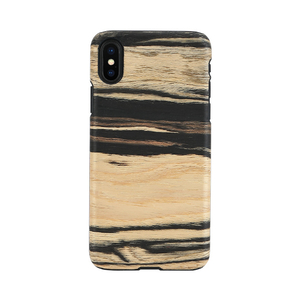 Man&Wood iPhone XR用天然木ケース White Ebony I13875I61-イメージ1