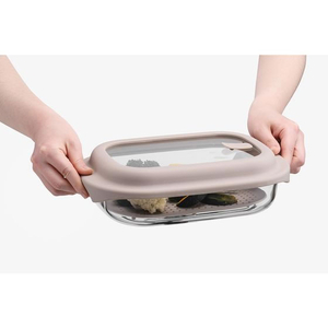 ＬＩＶ ＰＬＵＳ ベストコ ガラス 保存容器 1.6L ベージュ ロック&ロック FCE425W-LNG483-イメージ10