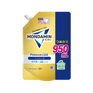 アース製薬 モンダミン プレミアムケア ゴールドミント マウスウォッシュ つめかえ 950mL FCF444S-イメージ1