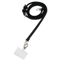 インプリンク スマートフォン用 PUレザーネックストラップ ブラック IMNS03BK